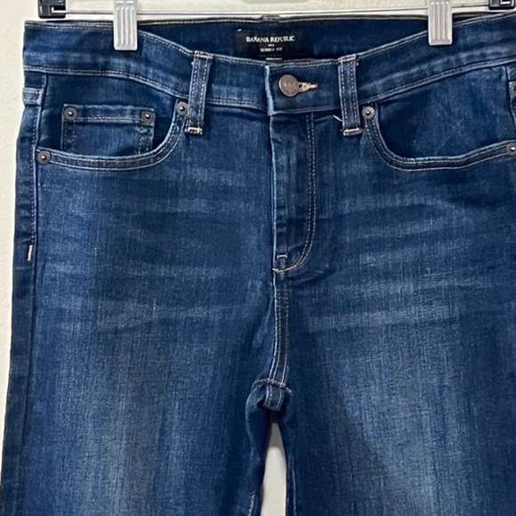 Banana Republic Womens Blue Dark Wash Skinny Fit Jeans Mid Rise Denim Sz 28/6 - Picture 3 of 12